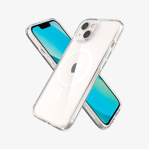 ACS03210 - iPhone 13 Pro Max Case Ultra Hybrid Mag Safe Compatible in white showing the back